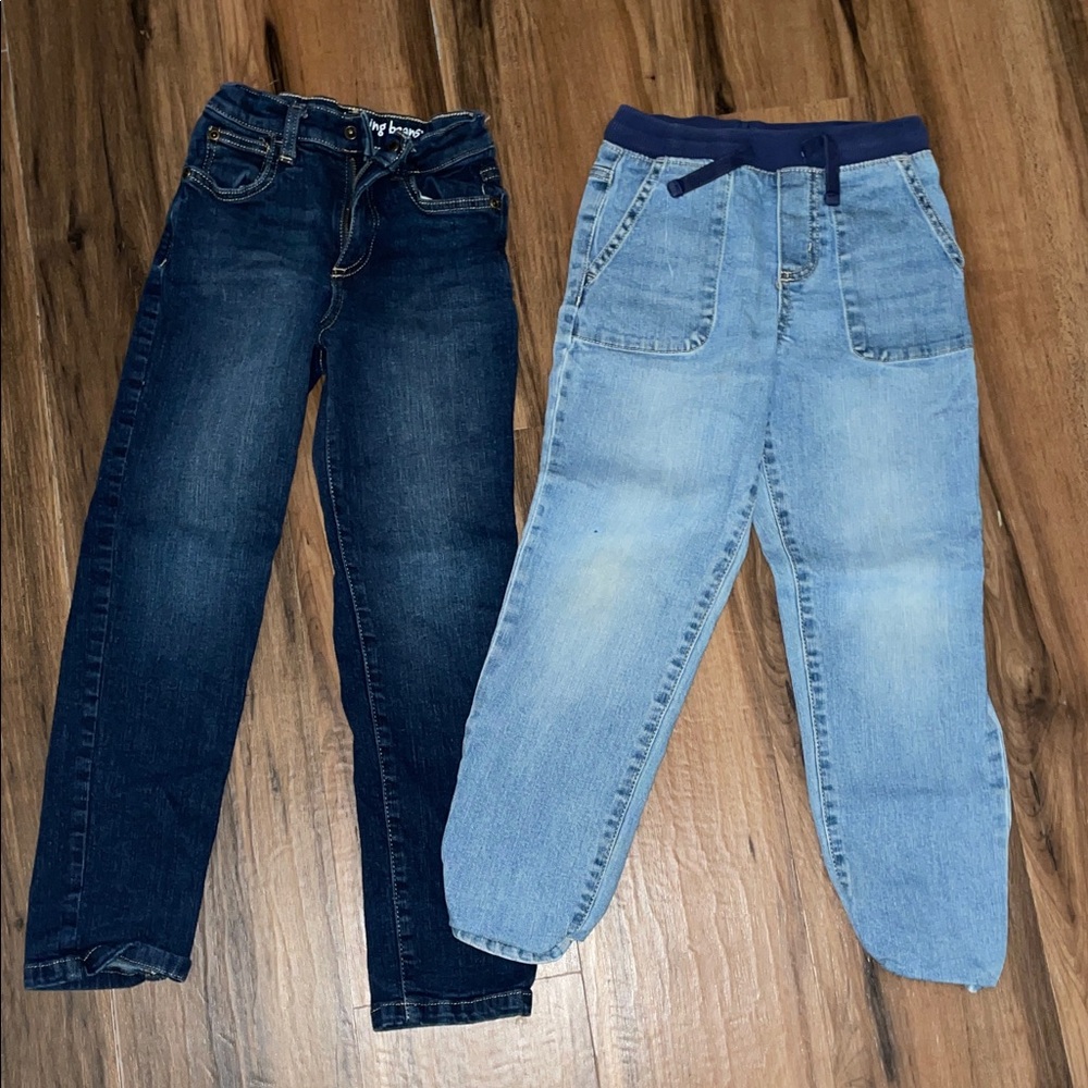 Jumping Beans Kids Jeans- Dark Blue and Carters Light blue denim (2 pairs total)